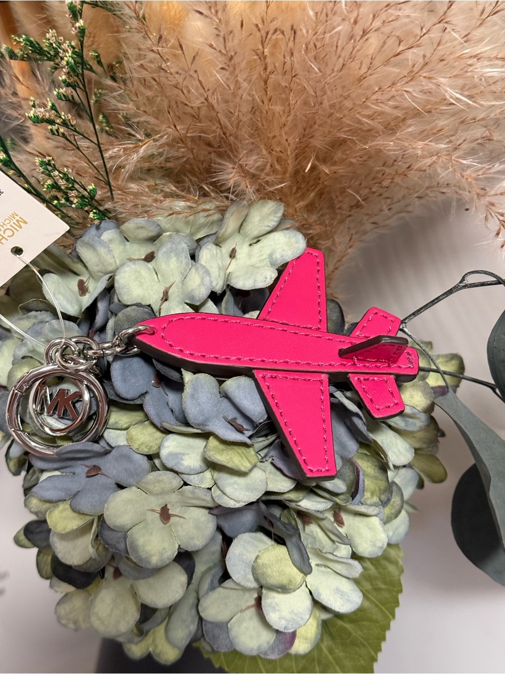 NWT michael kors Airplane Metallic Keychain